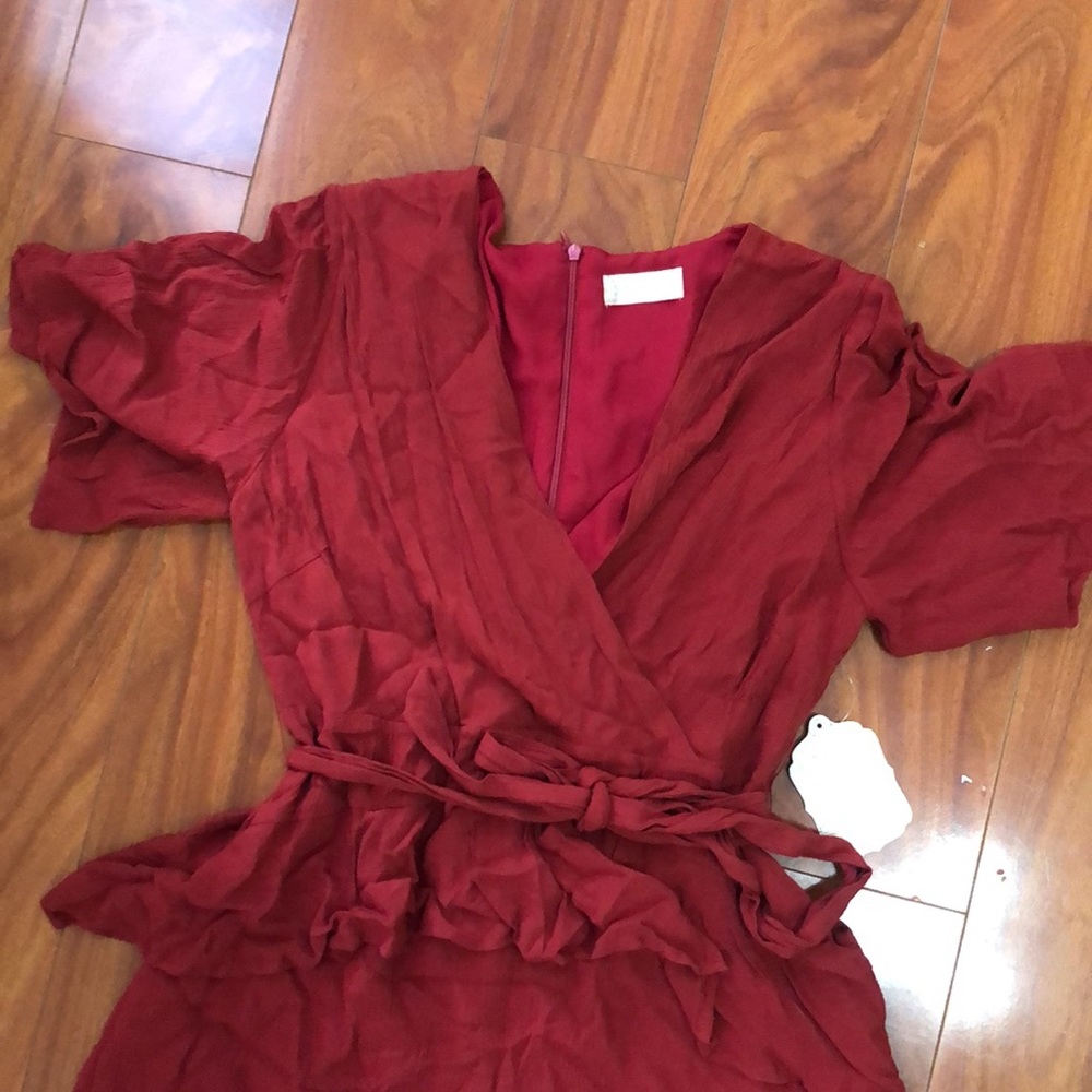 Red Ruffle Dress - Picture 2 of 2